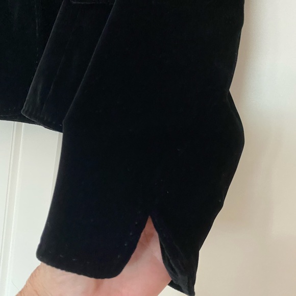 TAHARI BLACK SINGLE BREASTED VELVET JACKET Sz L . - Picture 7 of 12
